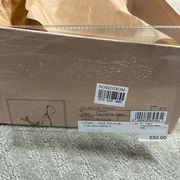 Prada D’orsay style pumps navy/black size 37.5 - Picture 2 of 4